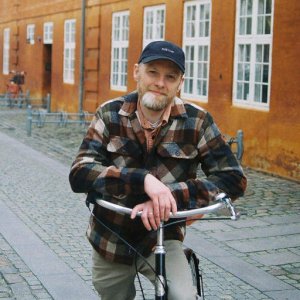 Colin Waddell on a bike in Copenhagen