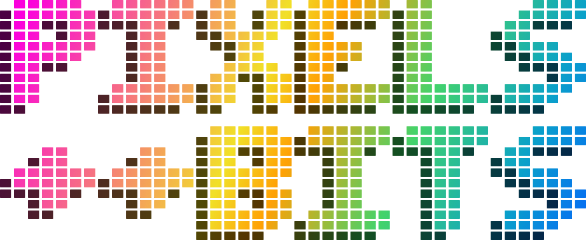 Pixels and bits logo